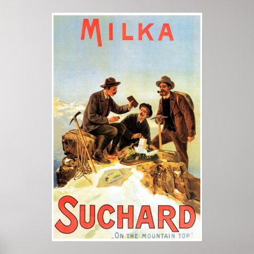 MILKA SUCHARD Swiss Chocolates On The Mountain Top Poster