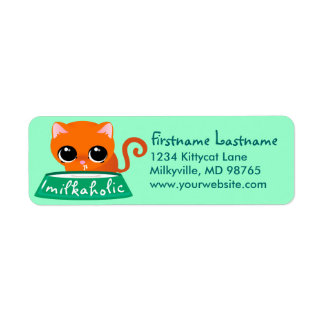 Milkaholic Orange Kitty Label
