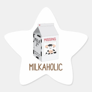 Milkaholic Star Sticker
