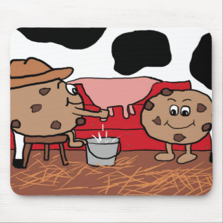 Milkin' Cookies Milk and Cookies Design Mouse Pad