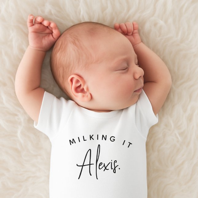Milking It Custom Name Unisex Baby Bodysuit (Creator Uploaded)