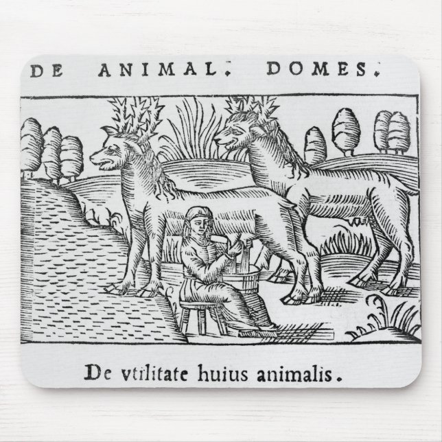 Milking reindeers mouse pad (Front)