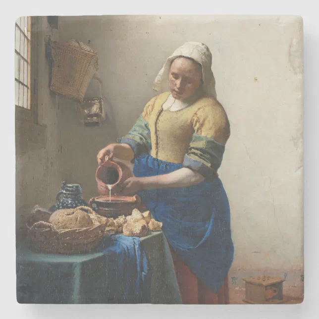 Milkmaid Johannes Vermeer Stone Coaster | Zazzle