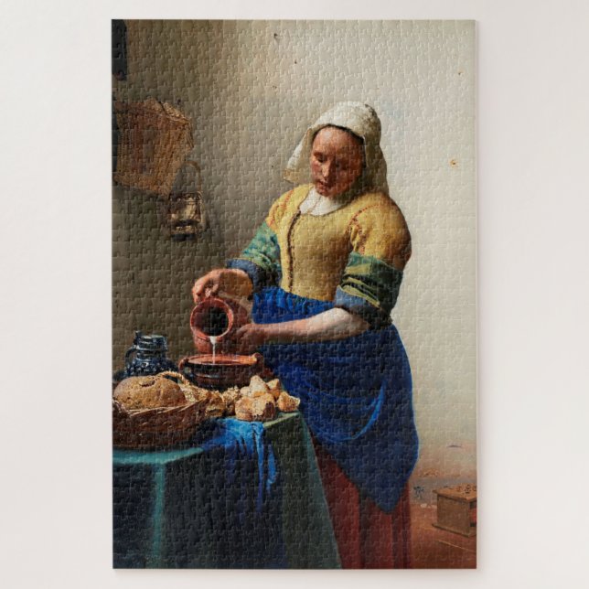 Milkmaid Kitchen Maid by Johannes Vermeer Jigsaw Puzzle (Vertical)