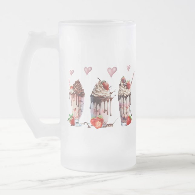 Milkshake Frosted Glass Mug (Left)