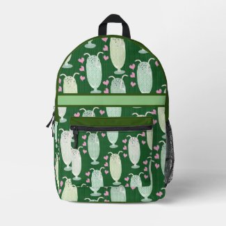 Milkshake Fun Mint Cartoon Retro Pattern Cute Fun