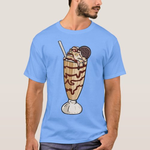 Milkshake Ice Cream Sundae Cookie T_Shirt