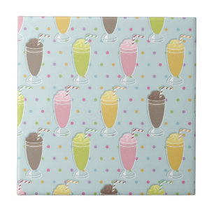Milkshake Pattern Ceramic Tile
