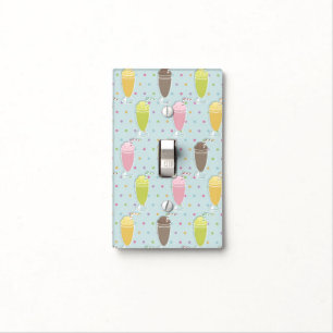 Milkshake Pattern Light Switch Cover