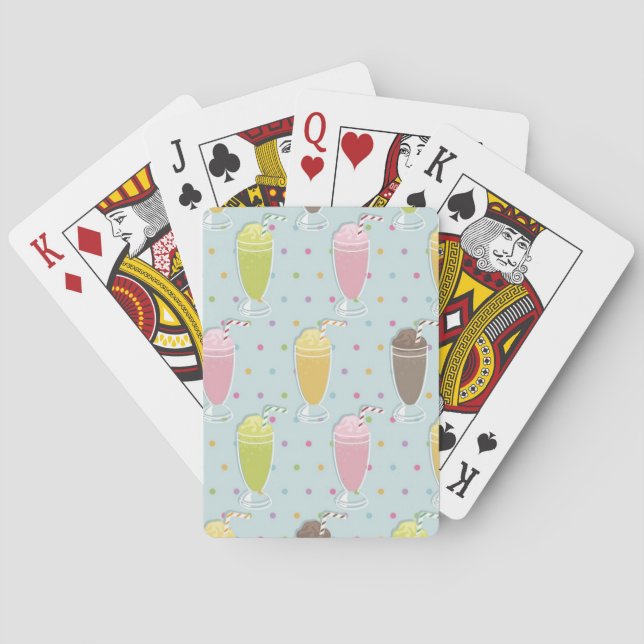 Milkshake Pattern Poker Cards (Back)