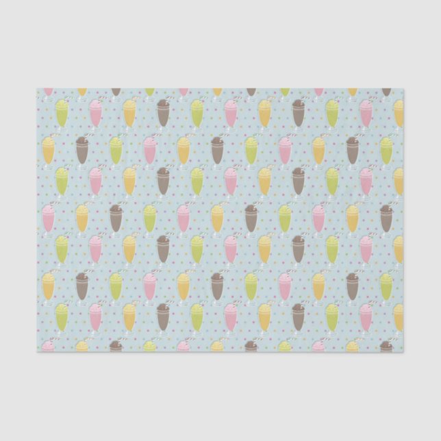 Milkshake Pattern Tissue Paper (Front)