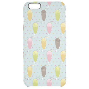 Milkshake Pattern Clear iPhone 6 Plus Case