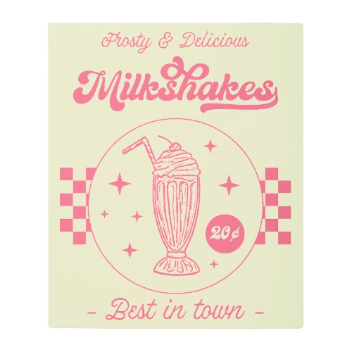 Milkshake Poster Retro Style