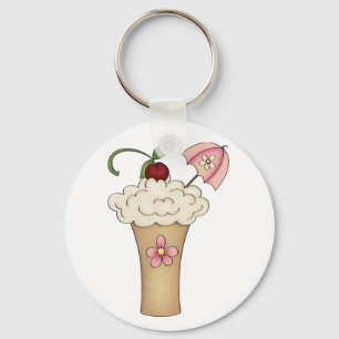 Milkshake With An Umbrella Keychain