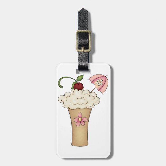 Milkshake With An Umbrella Luggage Tags (Front Vertical)