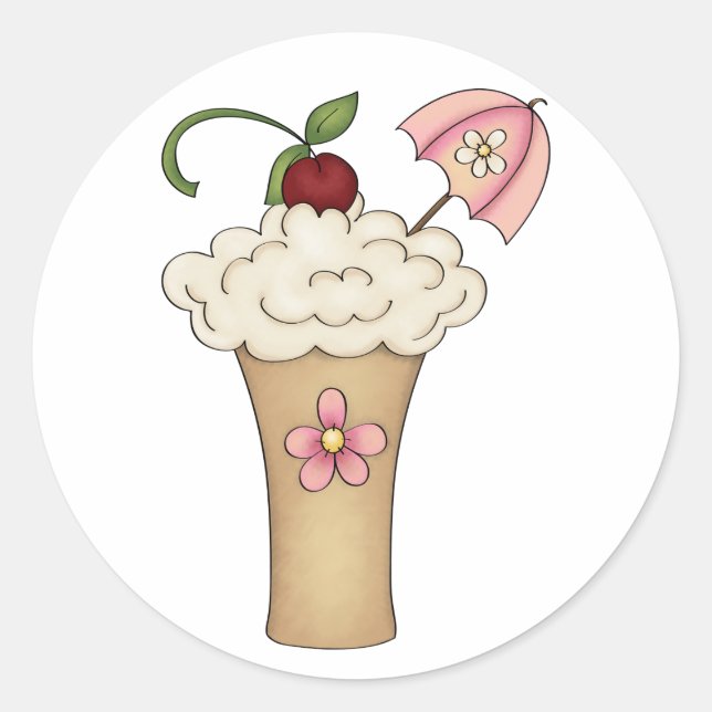Milkshake With An Umbrella Stickers (Front)