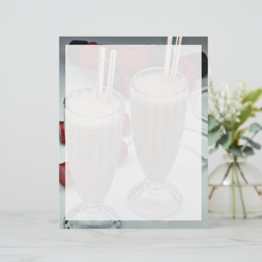 Milkshakes in glass tumblers (Standing Front)