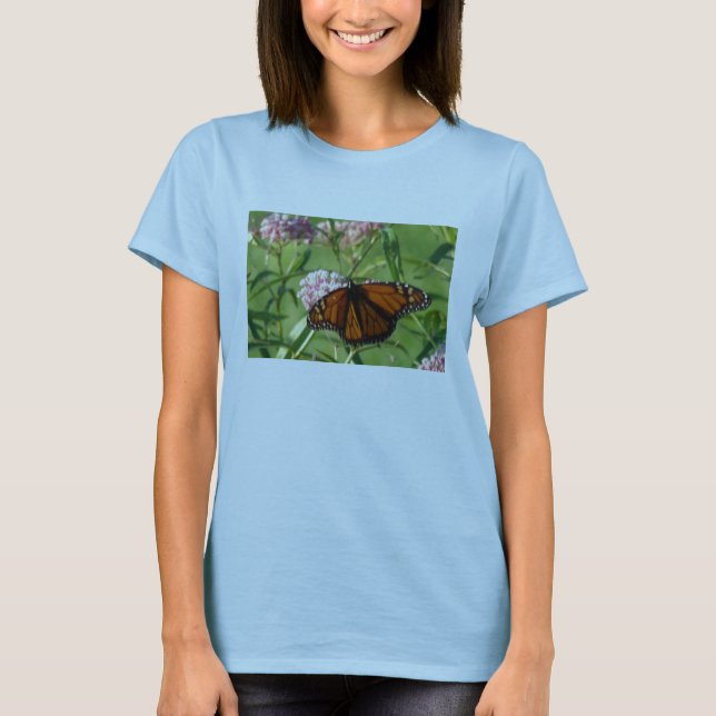 Milkweed Blossoms and Monach T-Shirt (Front)