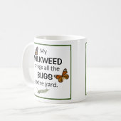 Milkweed Brings Bugs to the Yard Butterfly Mug (Front Left)