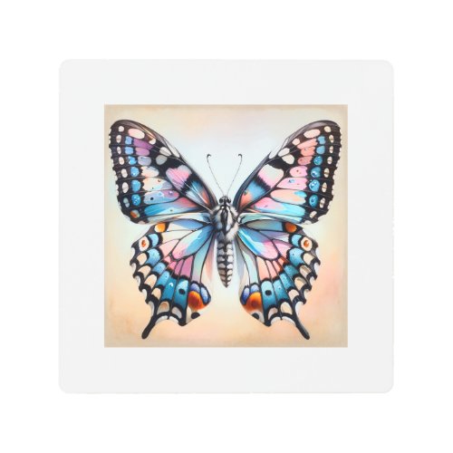 Milkweed Butterfly 060624IREF113 _ Watercolor Metal Print