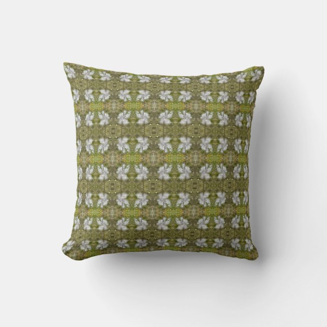 Milkweed | Butterfly | Mirror Throw Pillow (Front)