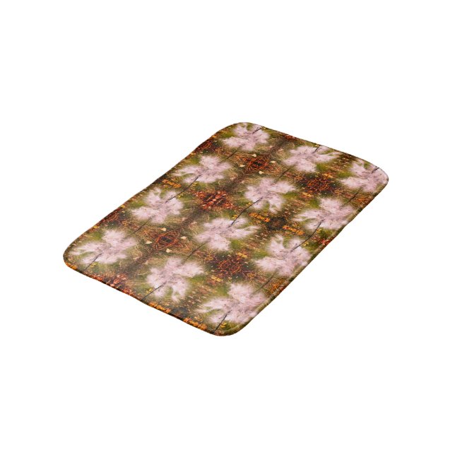 Milkweed | Butterfly | Sangria | Mirror Bath Mat (Angled)