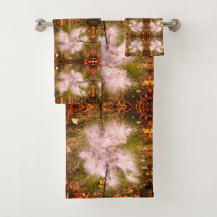 Milkweed Butterfly Sangria Mirror Bath Towel Set