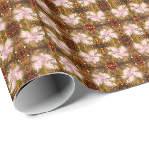 Milkweed Butterfly Sangria Mirror Wrapping Paper