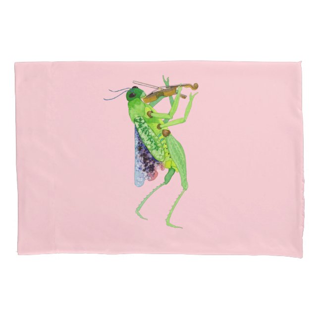 Milkweed Locust Violinist Pillow Case (Front)