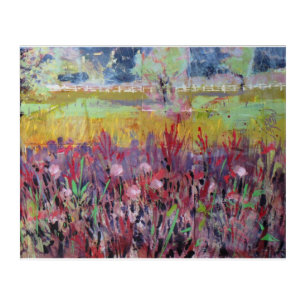 Milkweed Meadow Painting / Artist Larry Lerew Acrylic Print