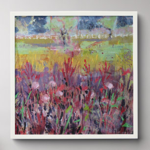 Milkweed Meadow Painting / Artist Larry Lerew Peel And Stick Photo Tile