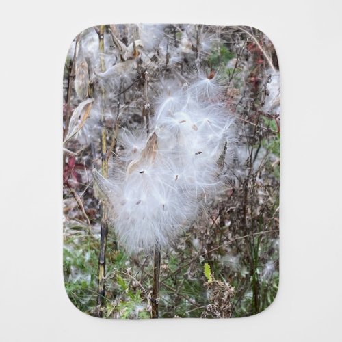 Milkweed Seeds and Silk Baby Burp Cloth