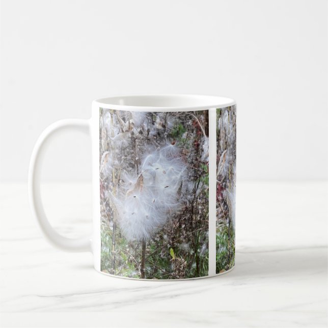Milkweed Seeds and Silk Coffee Mug (Left)