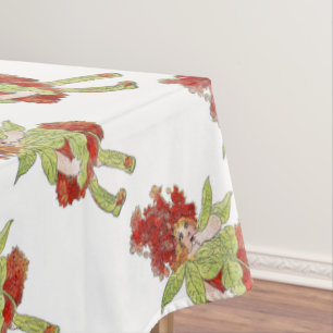 Milkweed Vintage Cute Flower Child Little Girl Kid Tablecloth