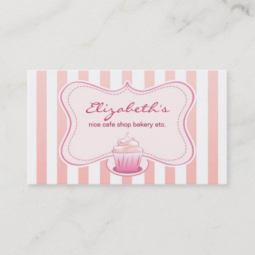 Customizable milky cupcake business card