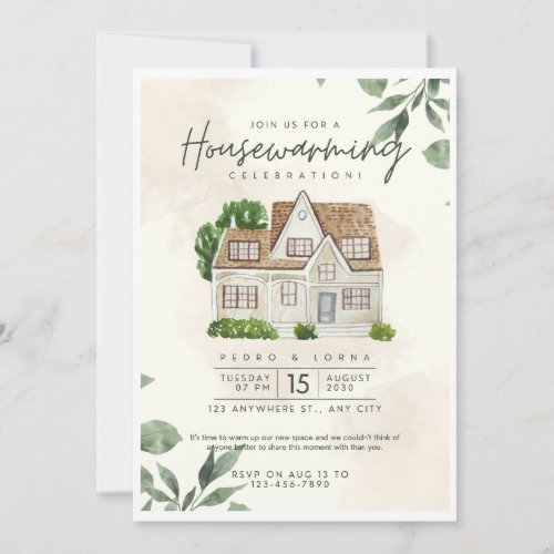 Milky House Warming Invitation Card Set