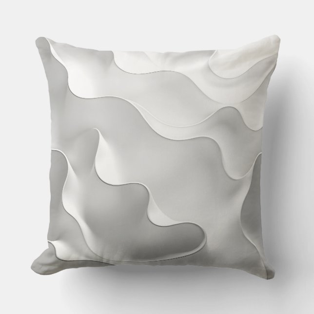 Milky Waves Throw Pillow (Front)