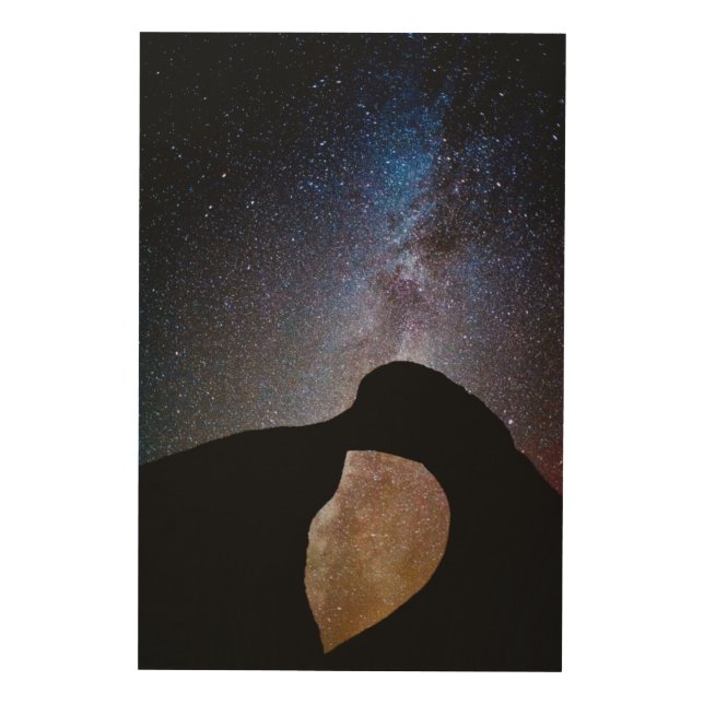 Milky way at night, California Wood Wall Art (Front)