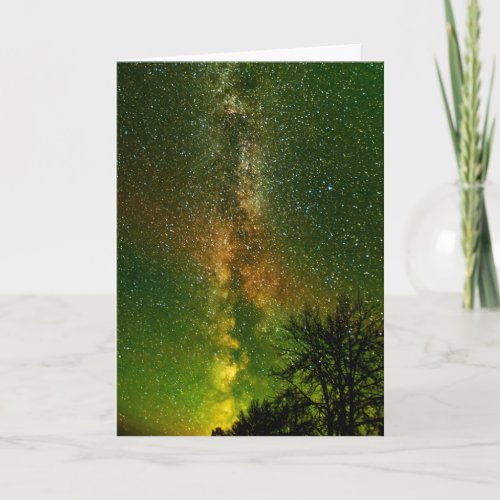 Milky Way  Aurora Borealis  Ontario Canada Card