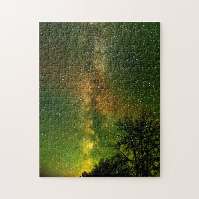 Milky Way & Aurora Borealis | Ontario Canada Jigsaw Puzzle (Vertical)