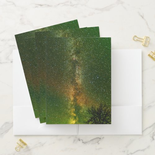 Milky Way  Aurora Borealis  Ontario Canada Pocket Folder