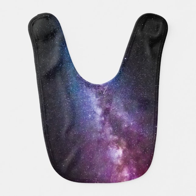 Milky way bright colors baby bib (Front)