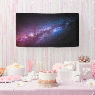 Milky way bright colors banner