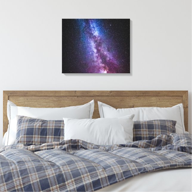 Milky way bright colors canvas print (Insitu(Bedroom))