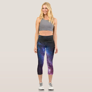 Milky way bright colors capri leggings