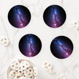 Milky way bright colors coaster set