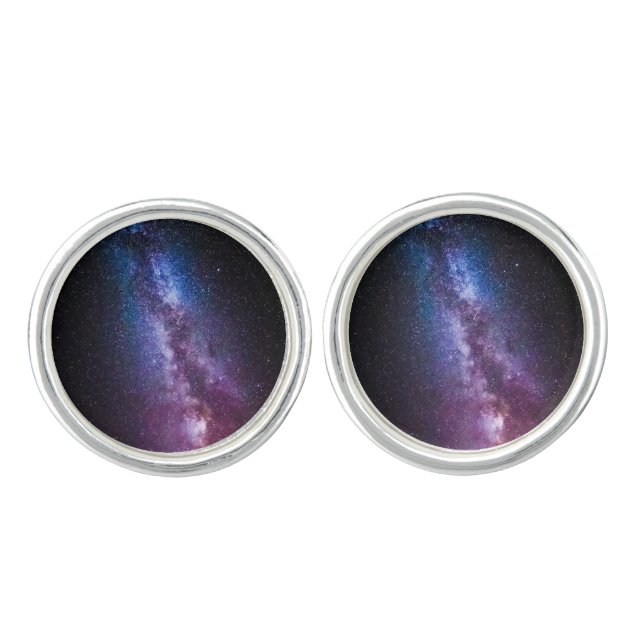 Milky way bright colors cufflinks (Front)