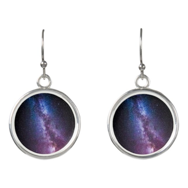 Milky way bright colors earrings (Front)
