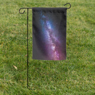 Milky way bright colors garden flag