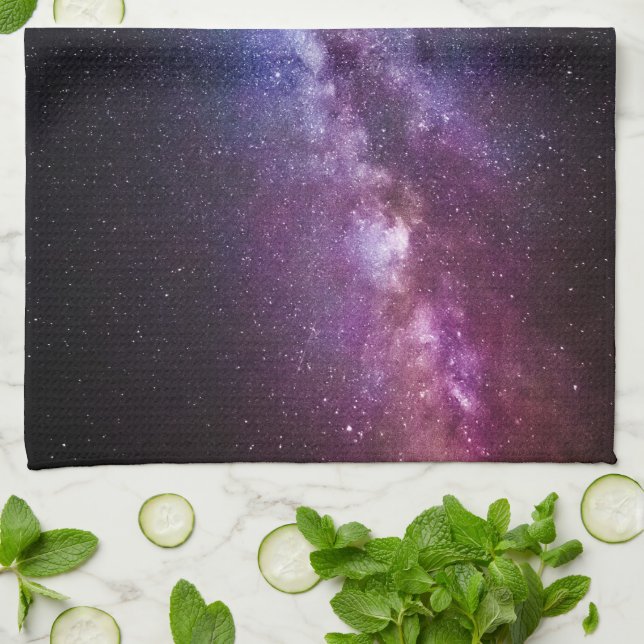 Milky way bright colors kitchen towel (Folded)